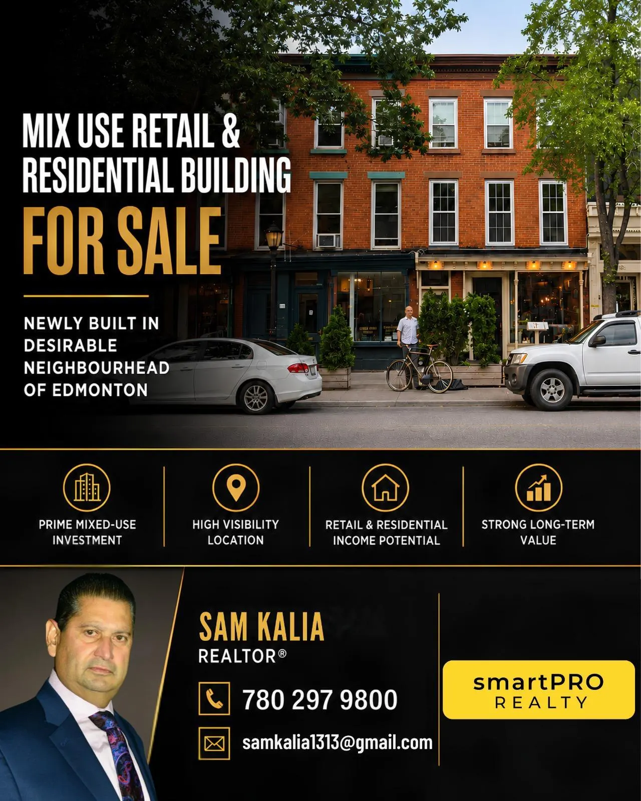 Mixed-use retail and residential building in Edmonton for sale