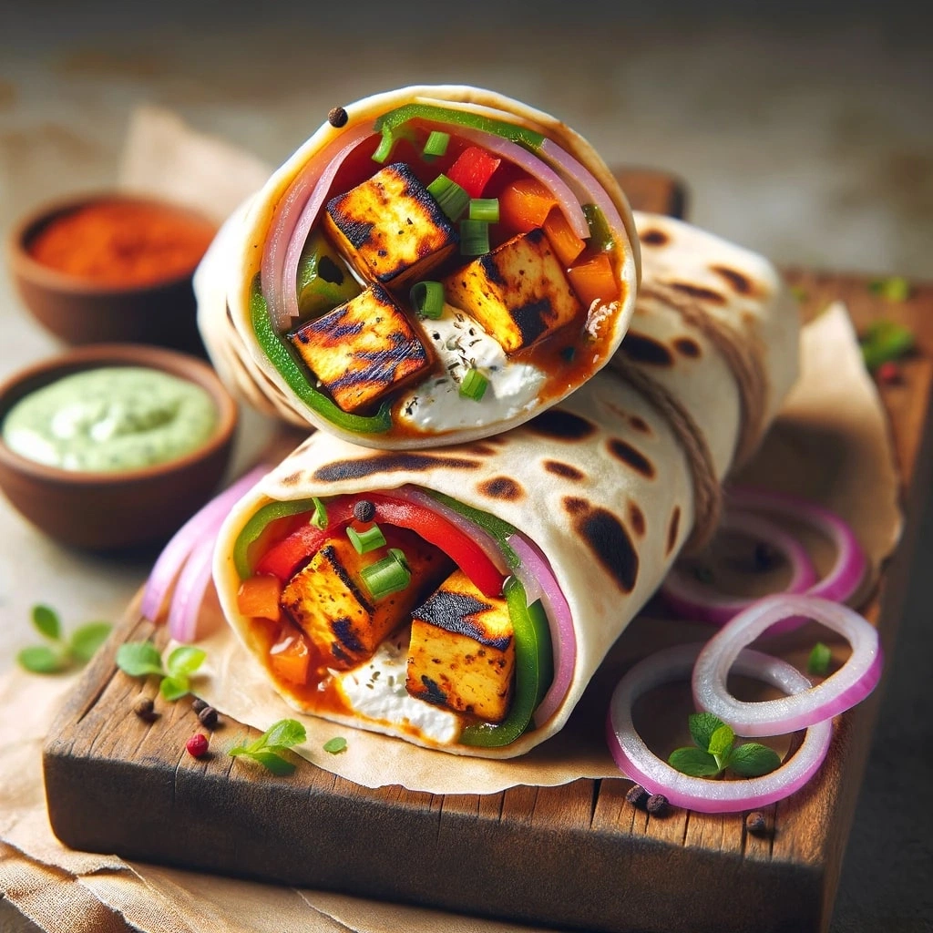 Paneer Tikka Wrap at The Chai Hut