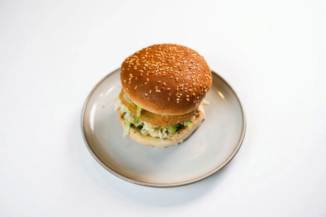 Aloo Tikki Burger at The Chai Hut